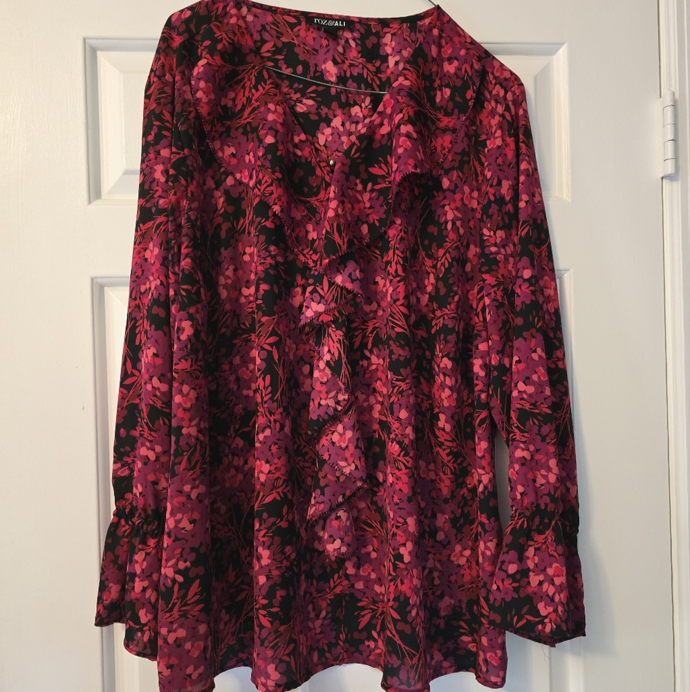 Roz & Ali Pink and Purple Floral Dress - Picture 2 of 3